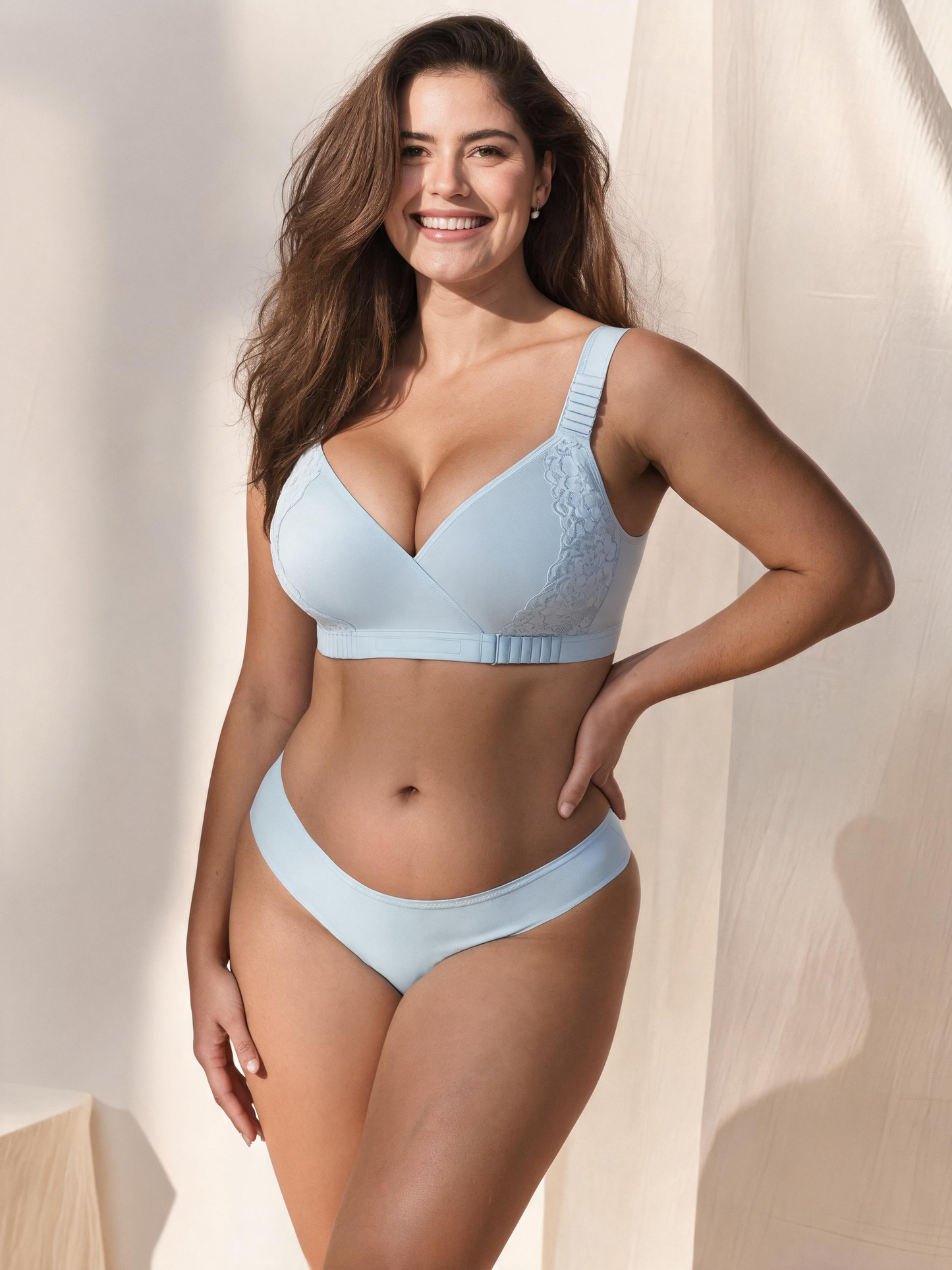 Supportive Lift Design Plus Size Bra With 6-Position Adjustable Straps