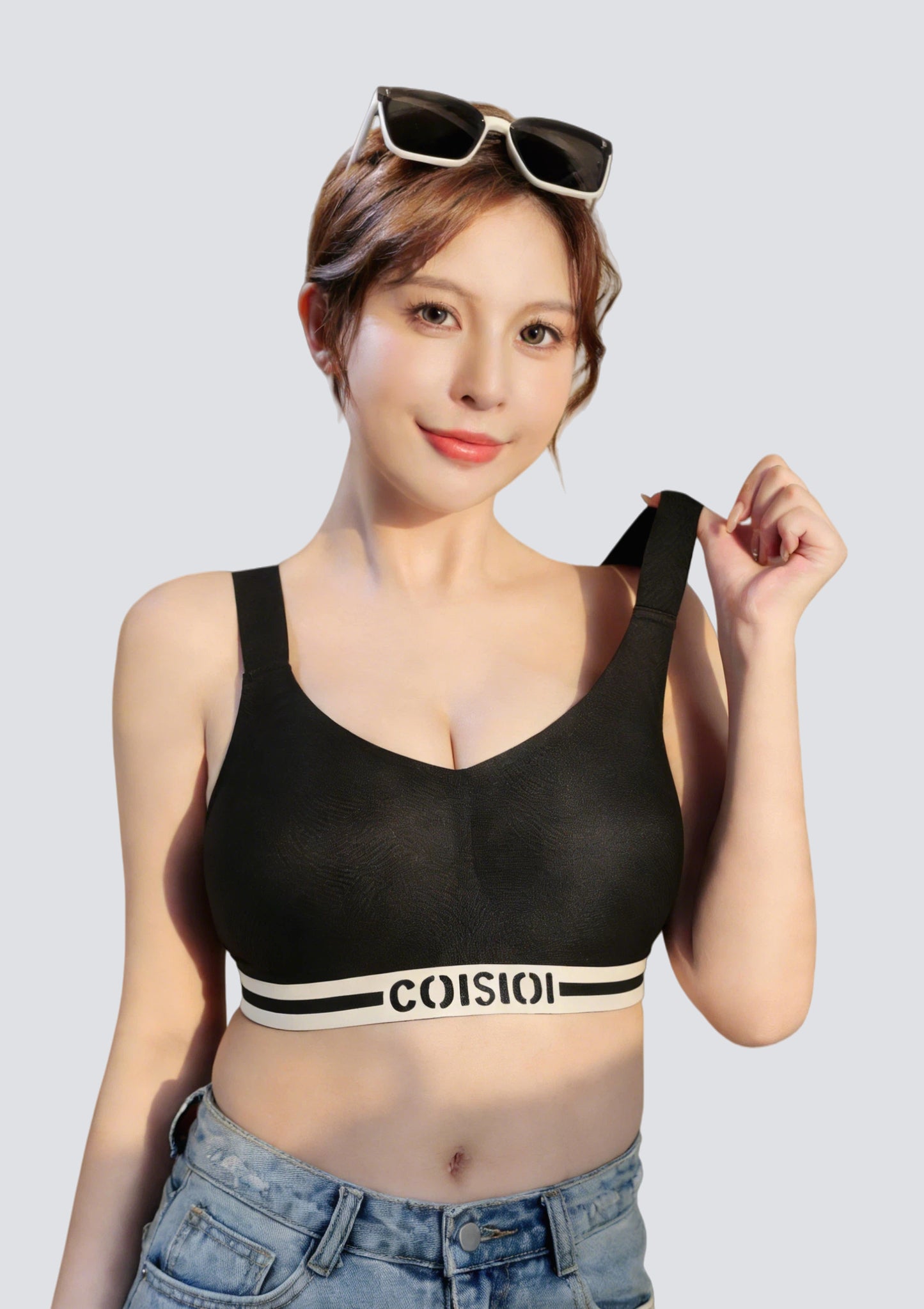 Plus Size Seamless High-Support Sports Bra with Full Coverage