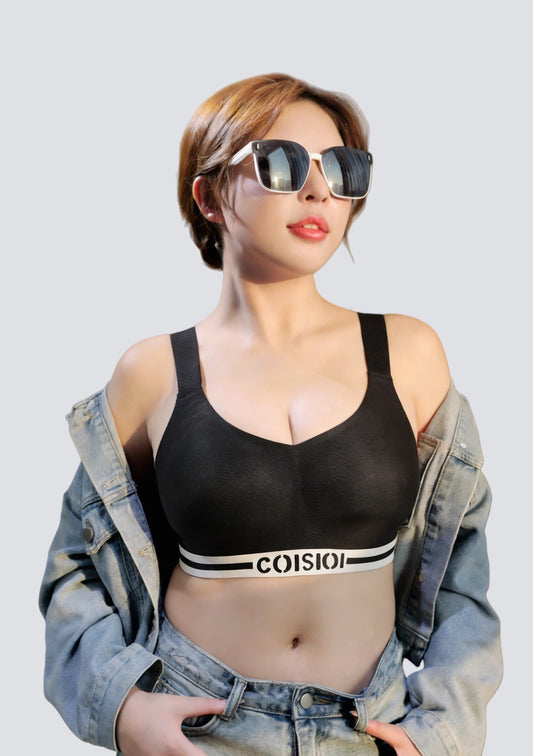 Plus Size Seamless High-Support Sports Bra with Full Coverage