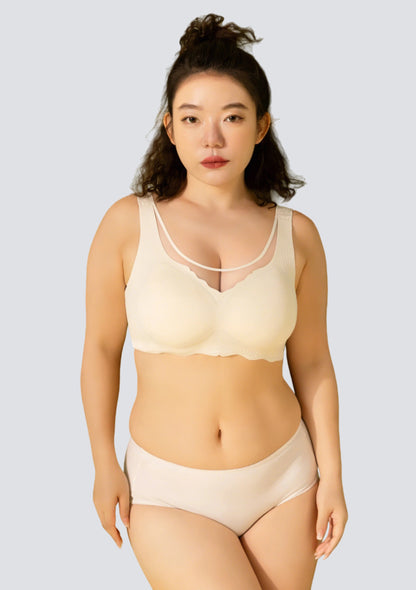Plus Size Comfort Push-Up Bra with Soft Support & Side Smoothing