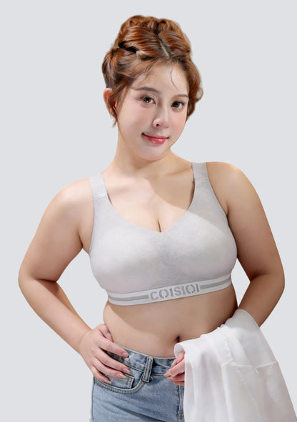 Plus Size Seamless High-Support Sports Bra with Full Coverage
