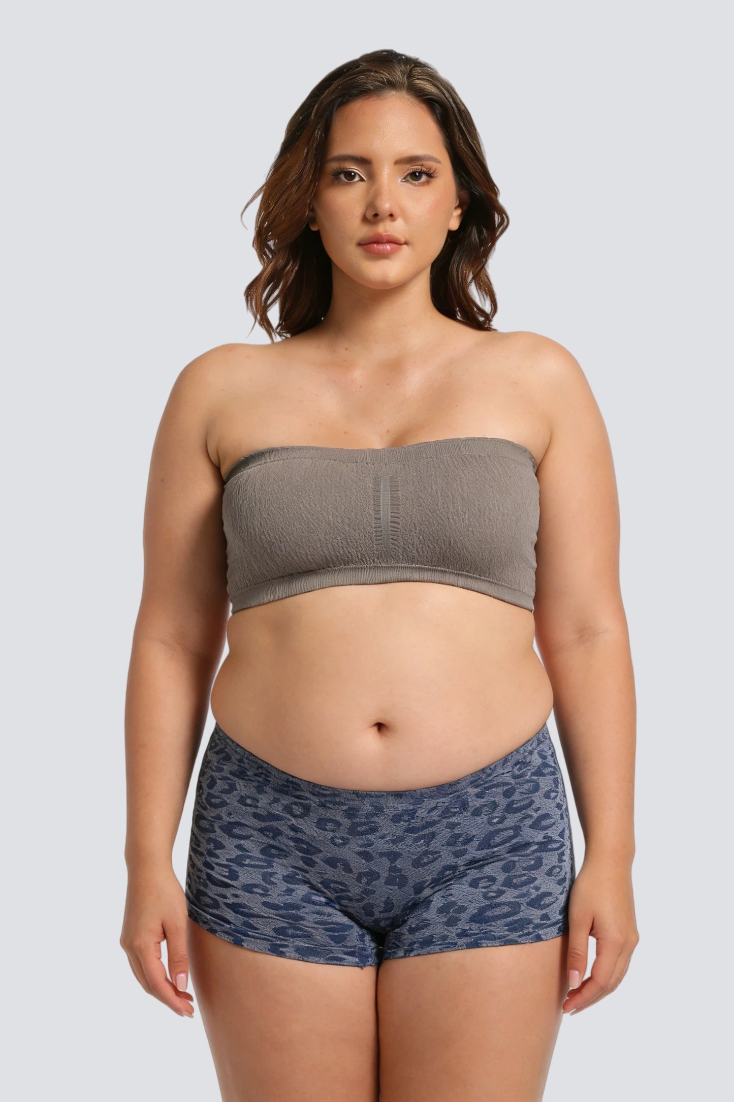 Plus Size Seamless Bandeau Bra with Breathable Support