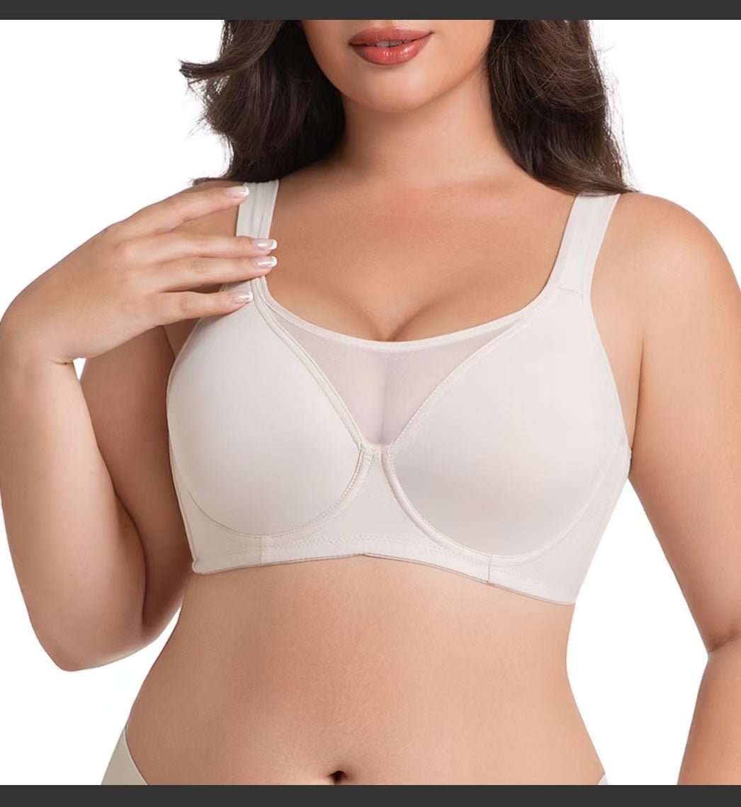 Unlined Minimizer Underwire Bra With Supportive Design