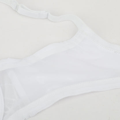 Plus Size Underwire Thin Cup Lace Sheer Bra