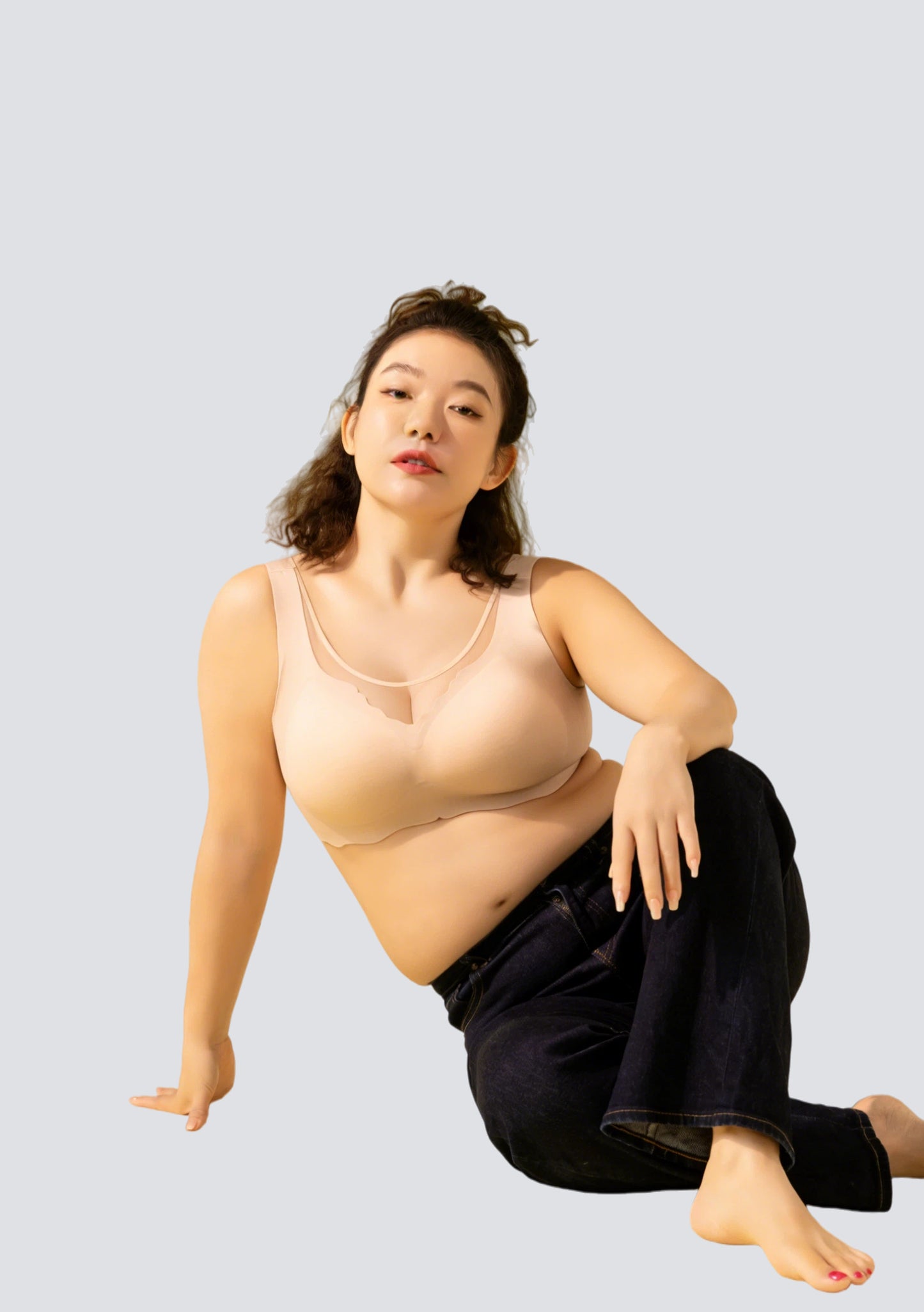 Plus Size Comfort Push-Up Bra with Soft Support & Side Smoothing