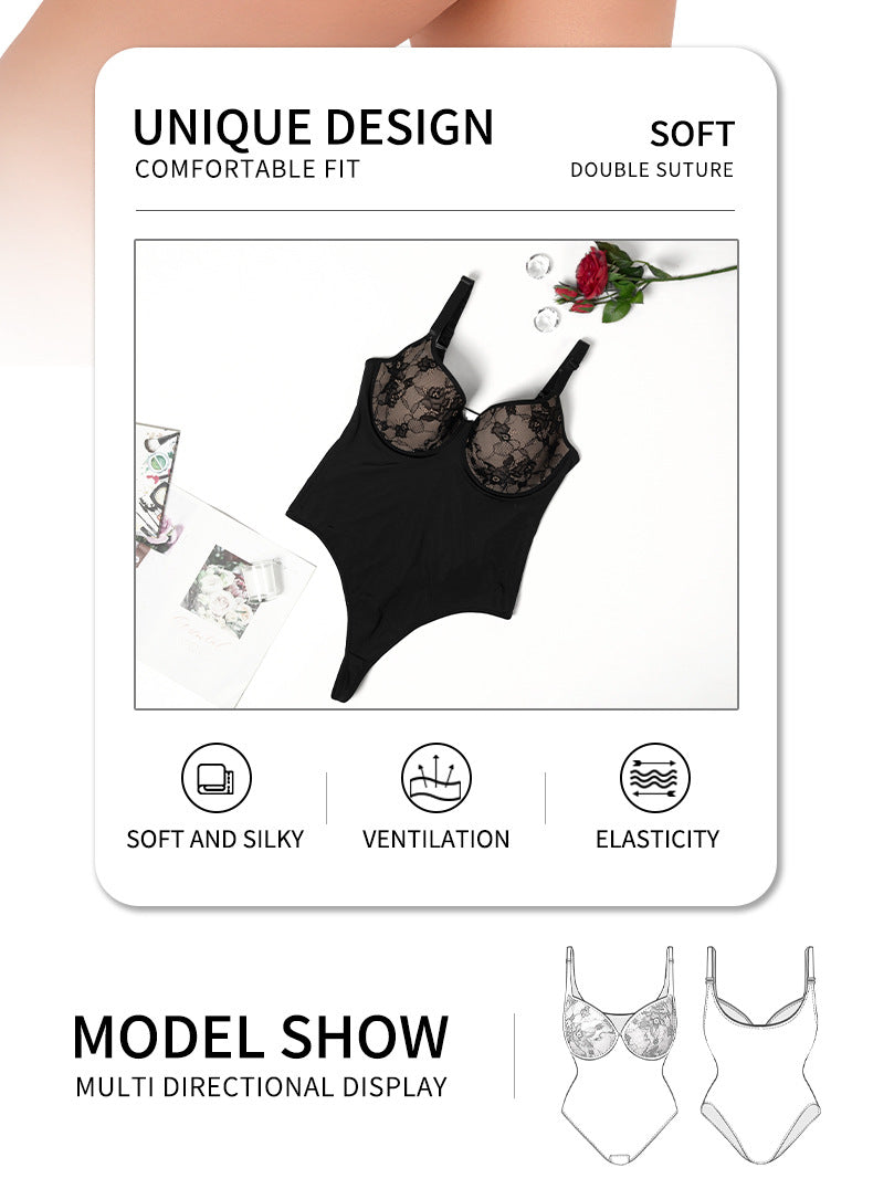 Plus Size Breathable Mold Cup Shaping Nylon Bodysuit