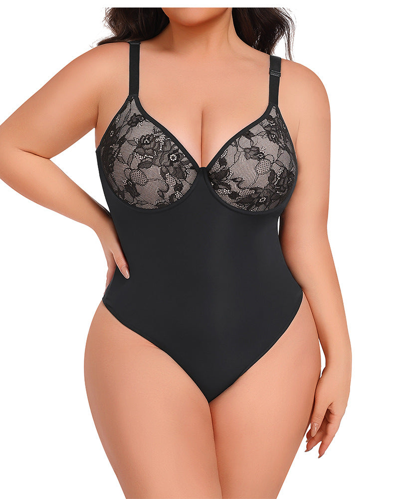 Plus Size Breathable Mold Cup Shaping Nylon Bodysuit