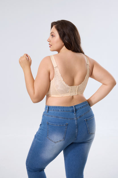 Wireless Full Coverage Lace Support Bra