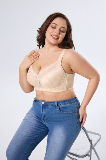 Wireless Full Coverage Lace Support Bra