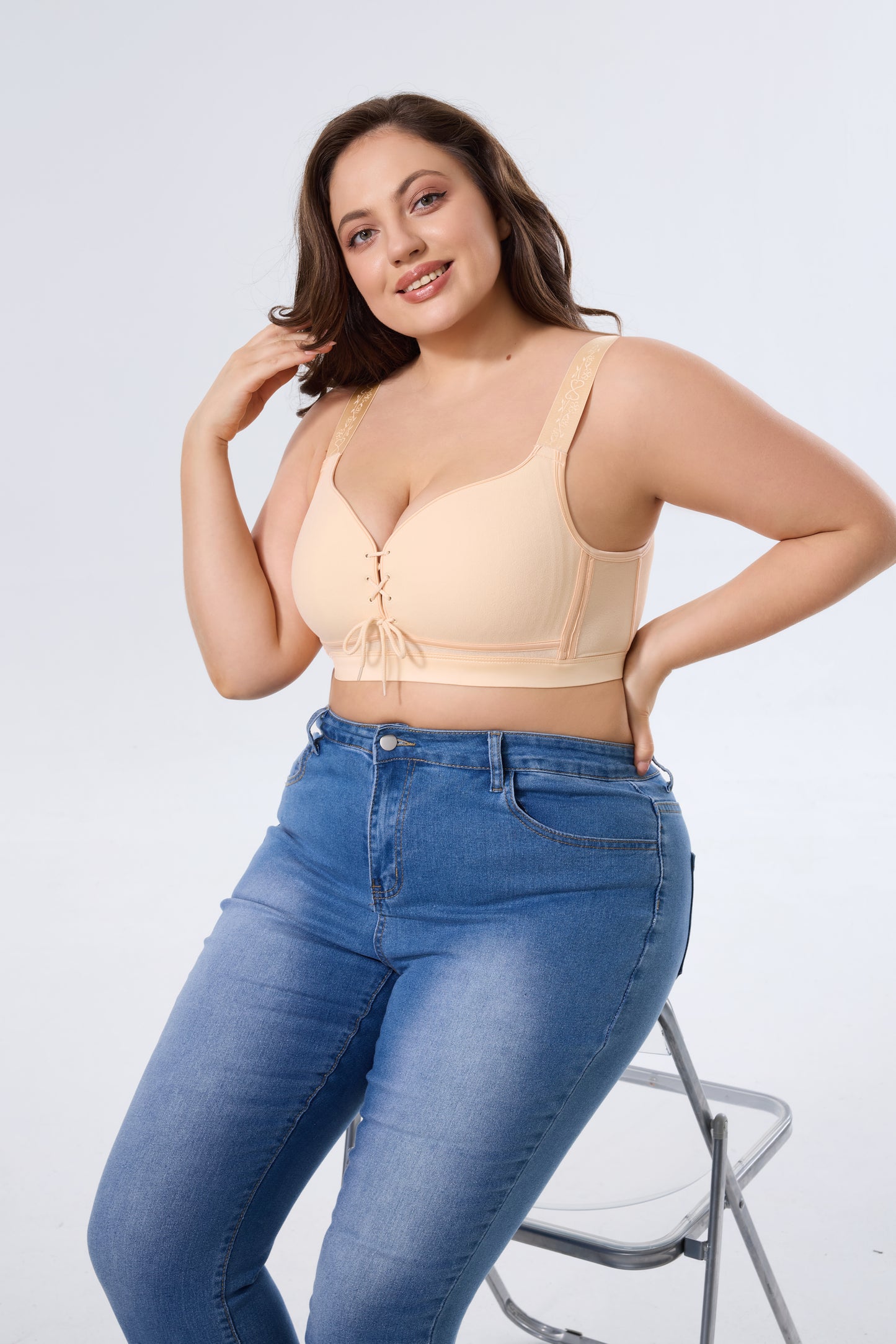 Wireless Smoothing Push-Up Bra with Supportive Fit