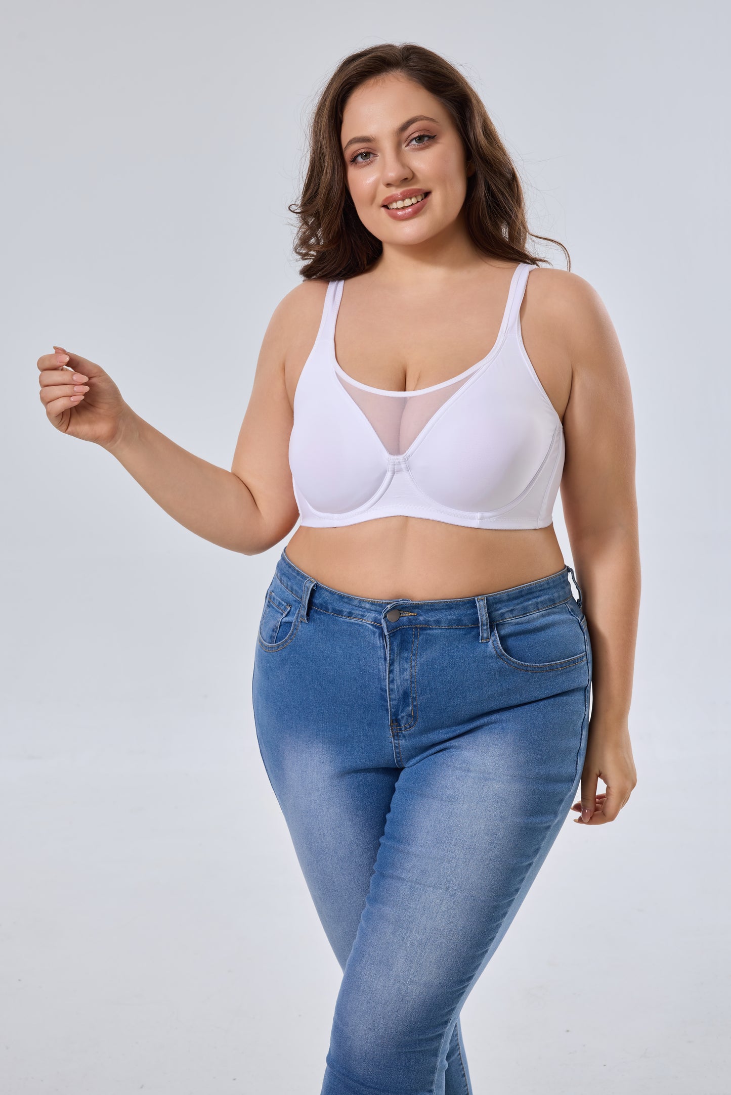 Unlined Minimizer Underwire Bra With Supportive Design
