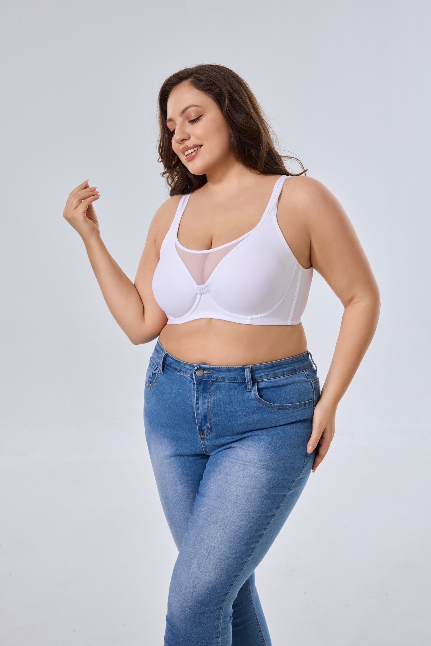 Unlined Minimizer Underwire Bra With Supportive Design