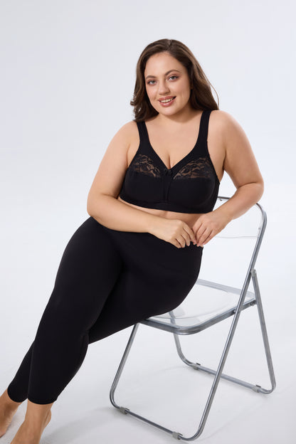 Breathable Mesh Full-Coverage Bra with Wireless Comfortable Lift