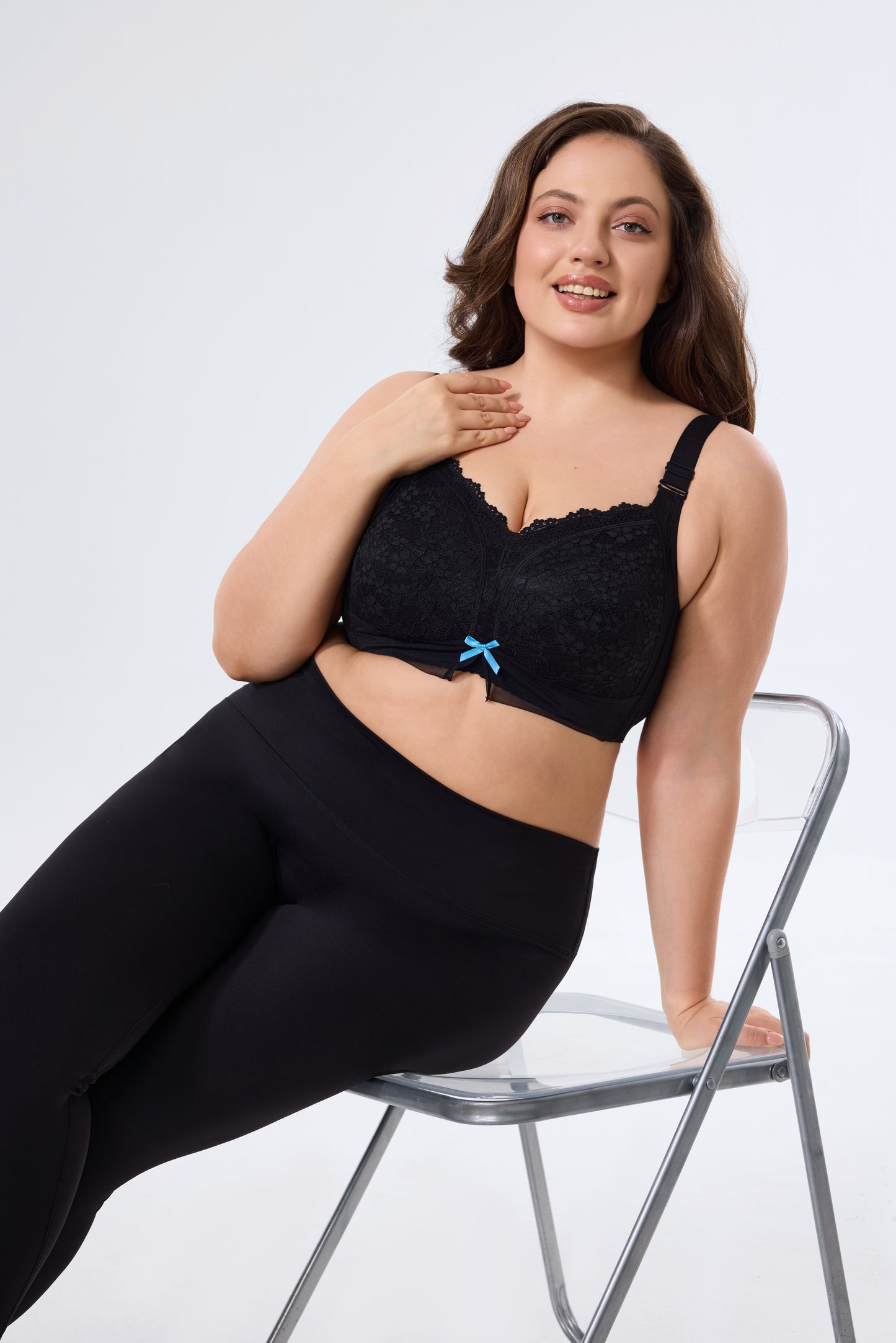 Breathable Full-Coverage Wireless Bra with Cute Bow