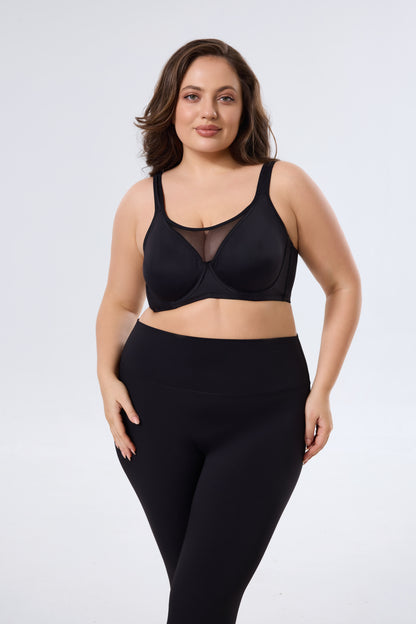 Unlined Minimizer Underwire Bra With Supportive Design