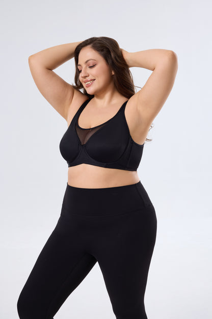 Unlined Minimizer Underwire Bra With Supportive Design