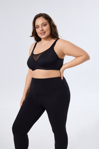 Unlined Minimizer Underwire Bra With Supportive Design