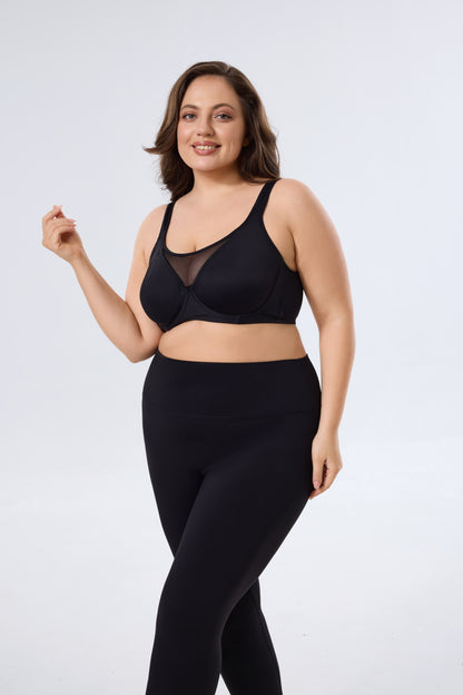 Unlined Minimizer Underwire Bra With Supportive Design