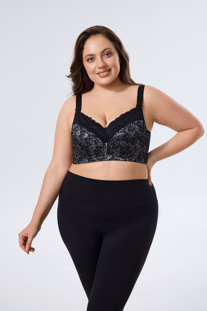 Wireless Full Coverage Lace Support Bra