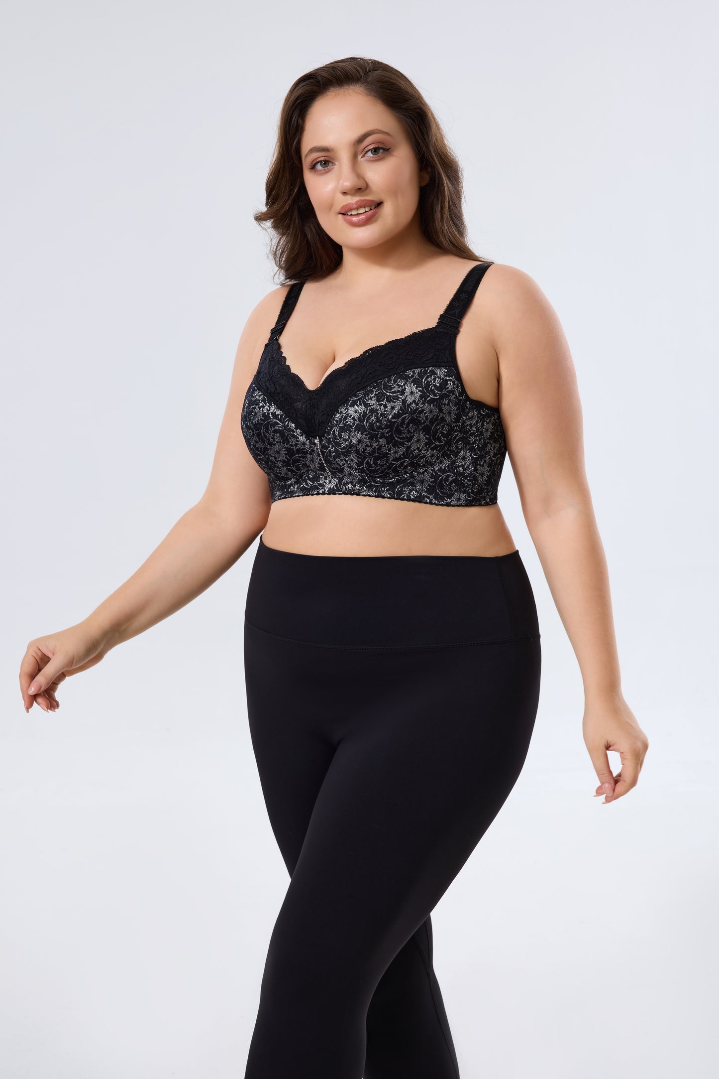 Wireless Full Coverage Lace Support Bra