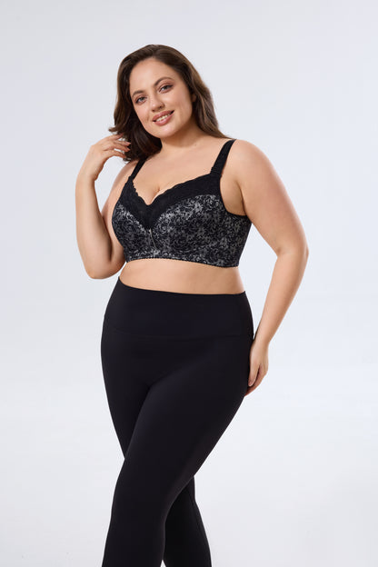 Wireless Full Coverage Lace Support Bra