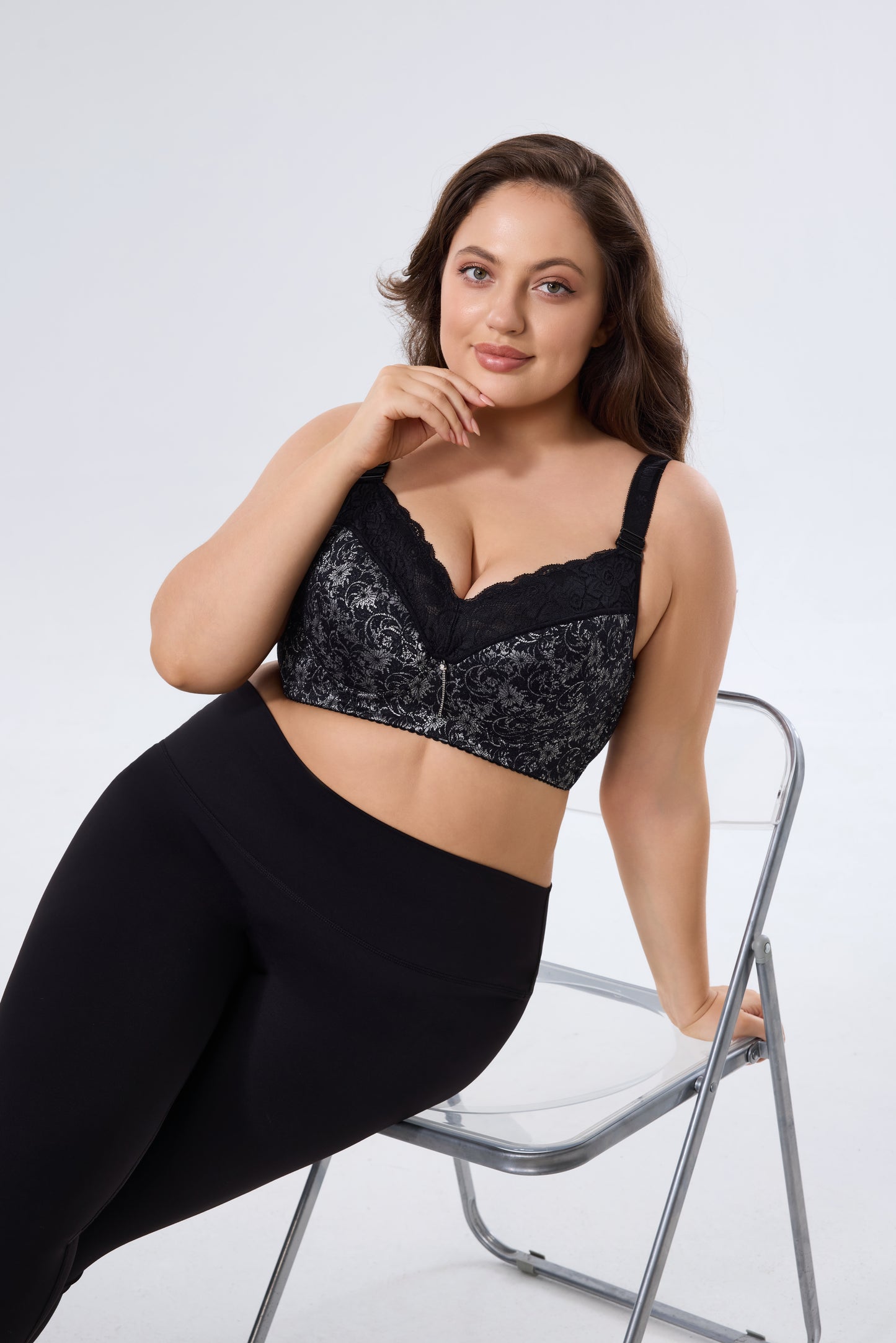 Wireless Full Coverage Lace Support Bra