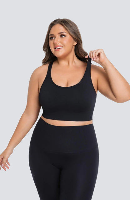 Seamless Sports Bra with Back-Smoothing Support