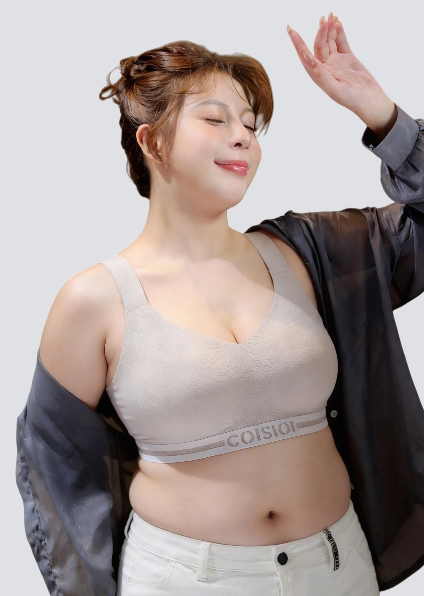 Plus Size Seamless High-Support Sports Bra with Full Coverage