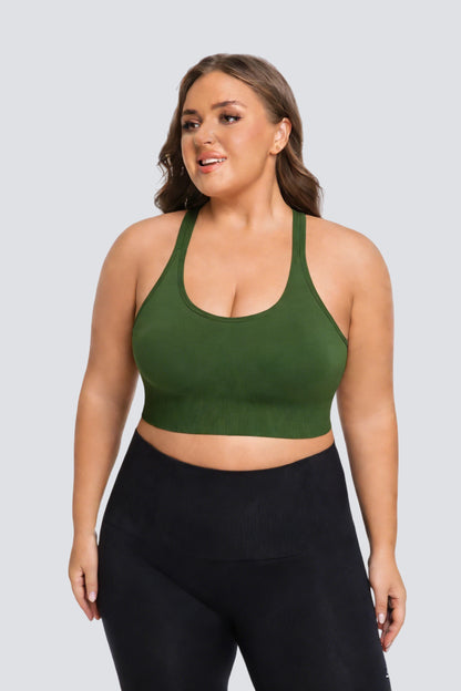 Seamless Sports Bra with Back-Smoothing Support