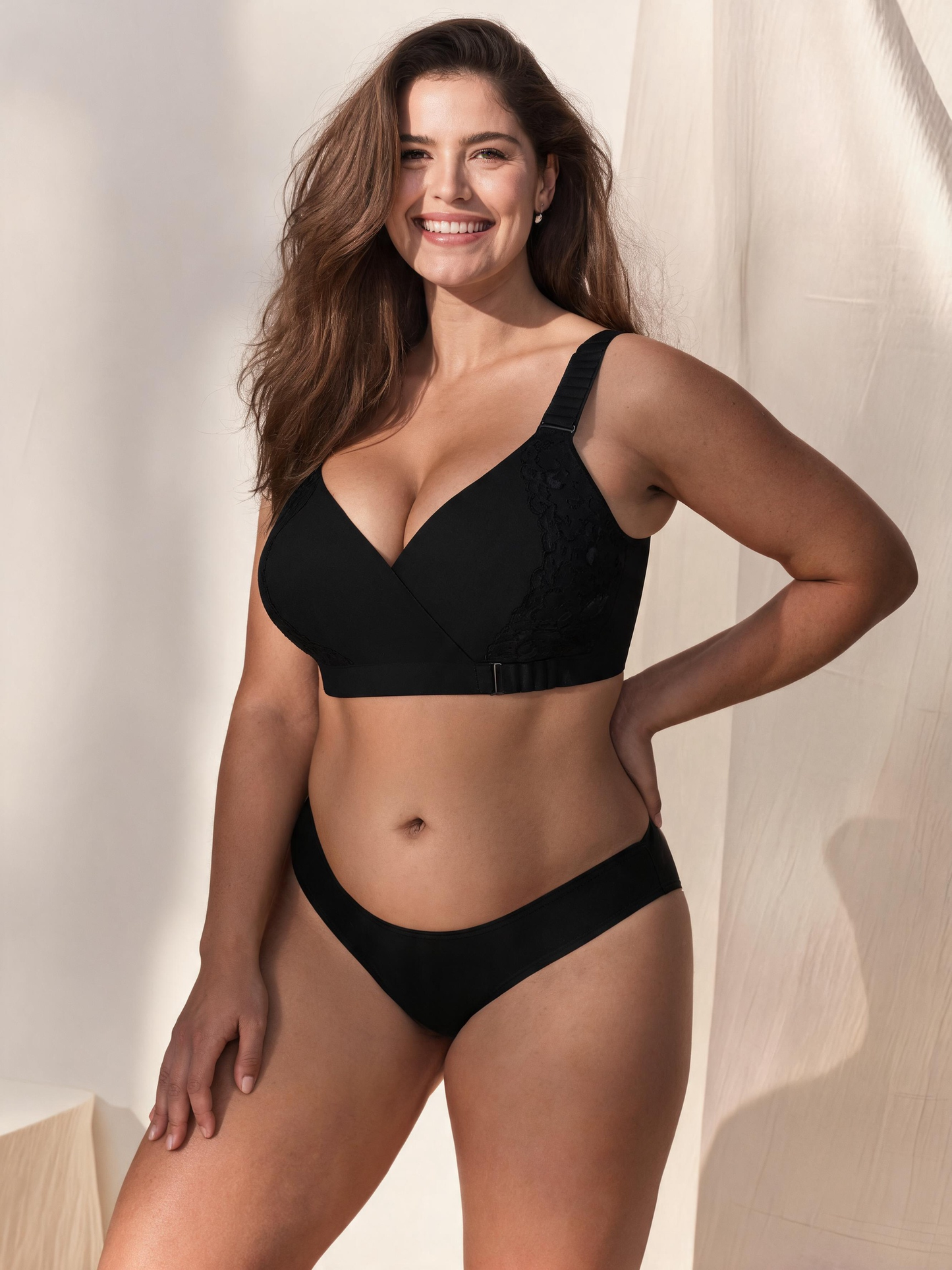 Supportive Lift Design Plus Size Bra With 6-Position Adjustable Straps