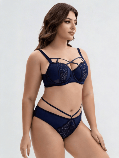 Elegant Plus-Size Lace Bra set for Natural Shape & Support