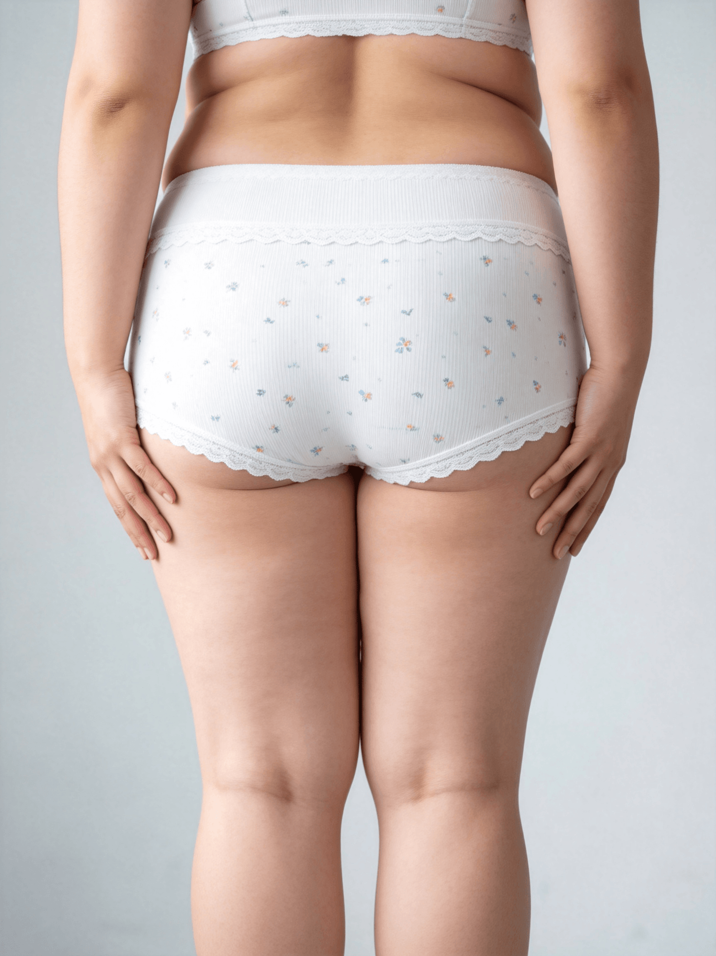 Women‘s High Waist Plus Size Plaid Floral Striped Block Panties
