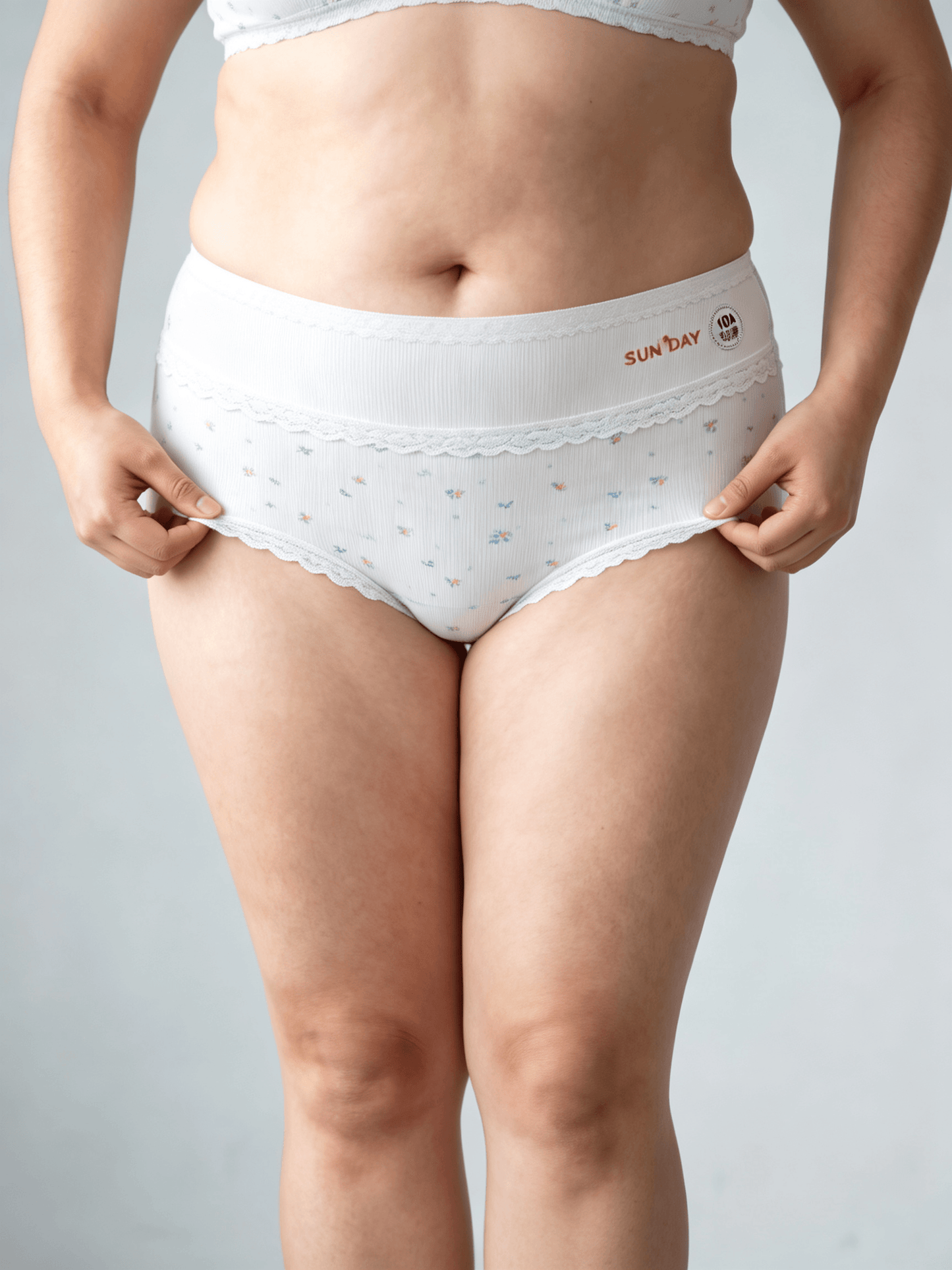 Women‘s High Waist Plus Size Plaid Floral Striped Block Panties