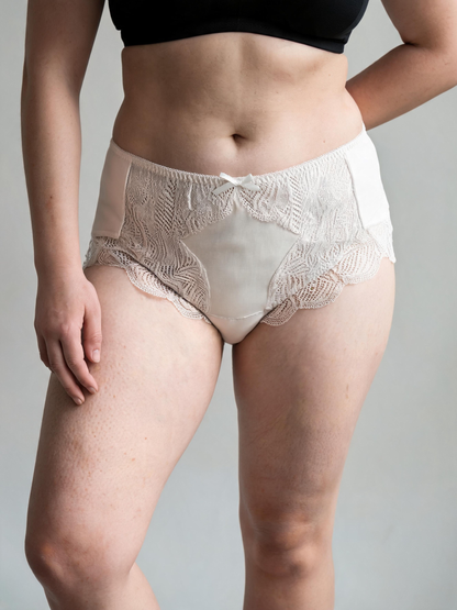 Mid High Waist Milk Silk Women Underwear Seamless Plus Size Panties