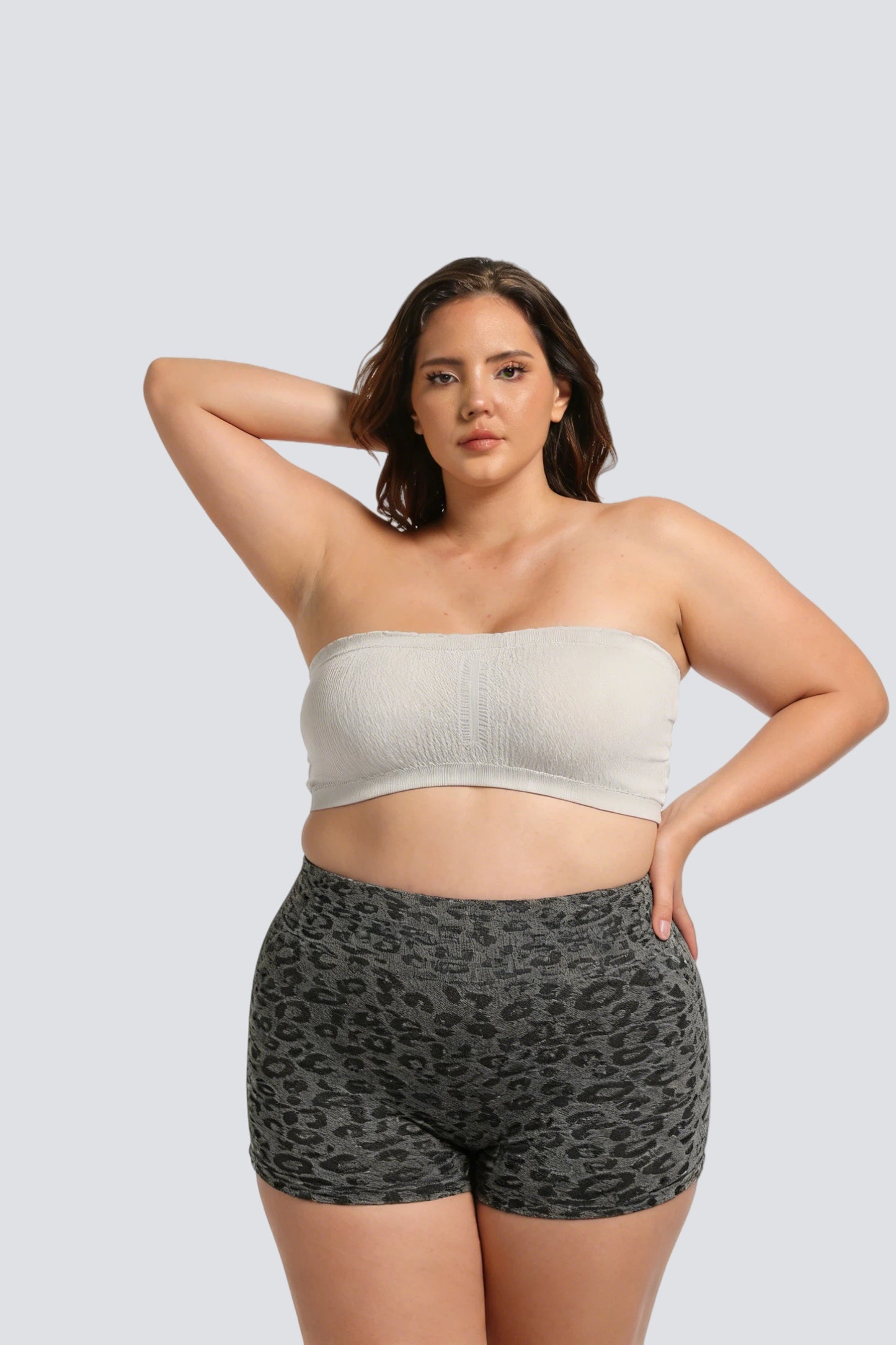 Plus Size Seamless Bandeau Bra with Breathable Support