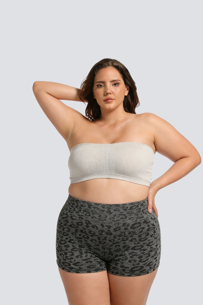 Plus Size Seamless Bandeau Bra with Breathable Support