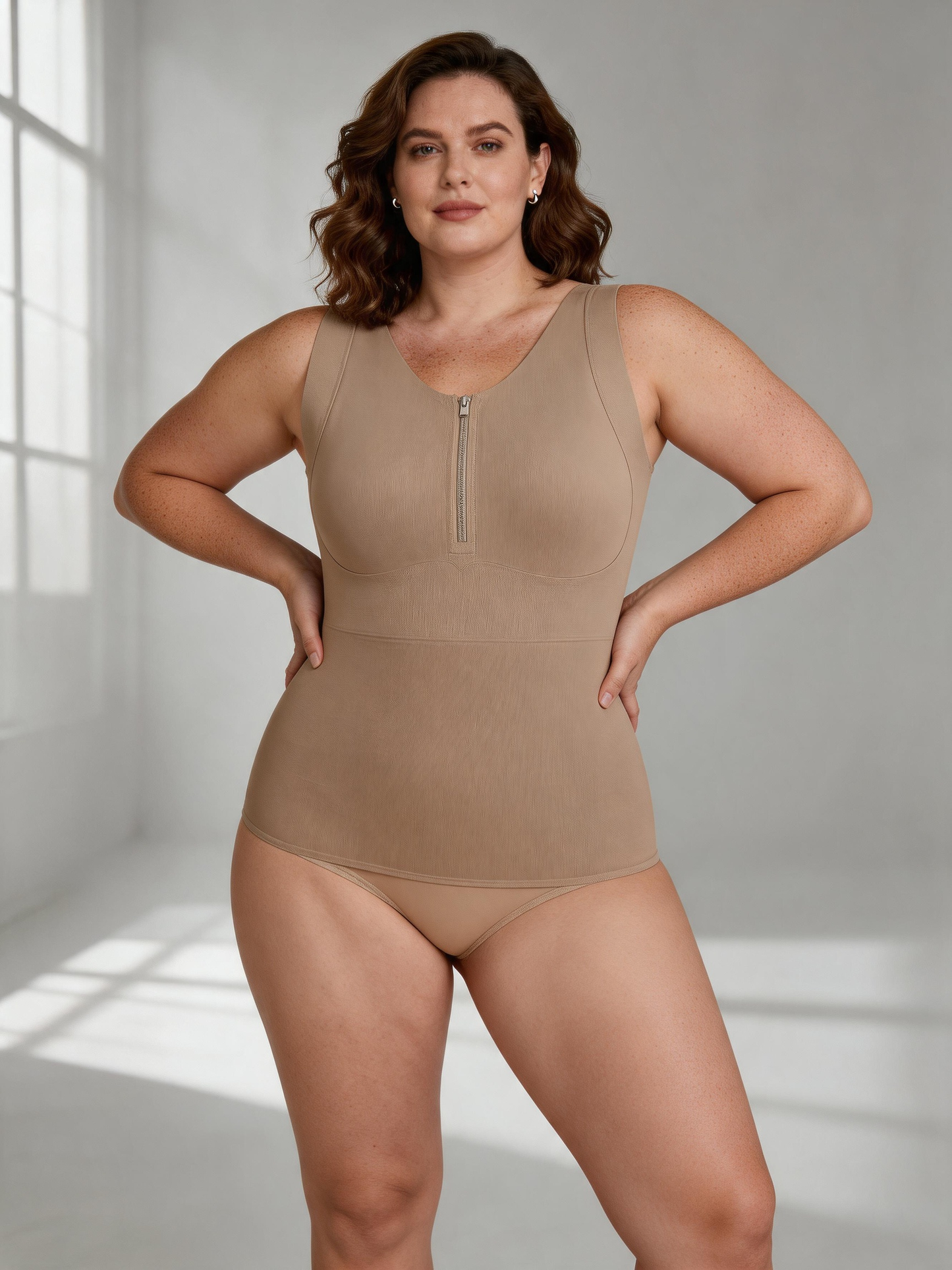 Front Zipper Plus Size Invisible Seamless Bra for Women