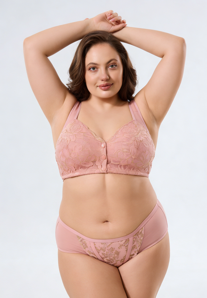 Front-Closure Vest-Style Push-Up Bra with Breathable Comfort Support