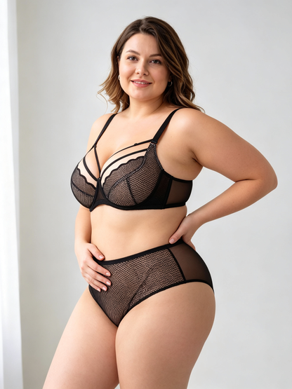 Plus Size Women Lingerie Ultra‑Thin Underwire Bra Large Bust