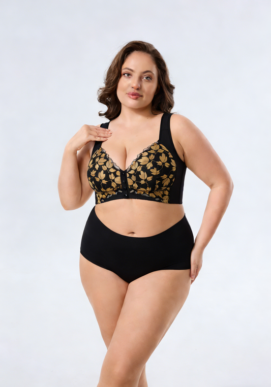 Wireless Front-Closure Support Bra with Shaping Side Control [New Arrival]