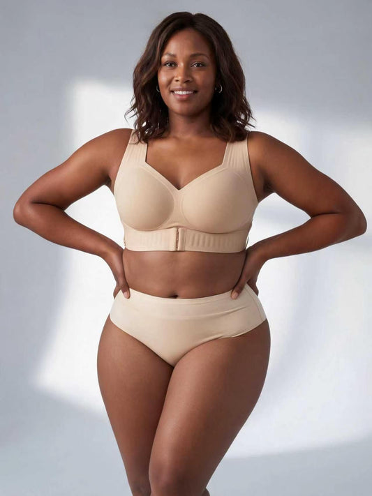 Plus Size Women's Jelly Strip Support Posture Correction Bra