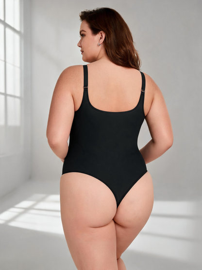 Plus Size Breathable Mold Cup Shaping Nylon Bodysuit