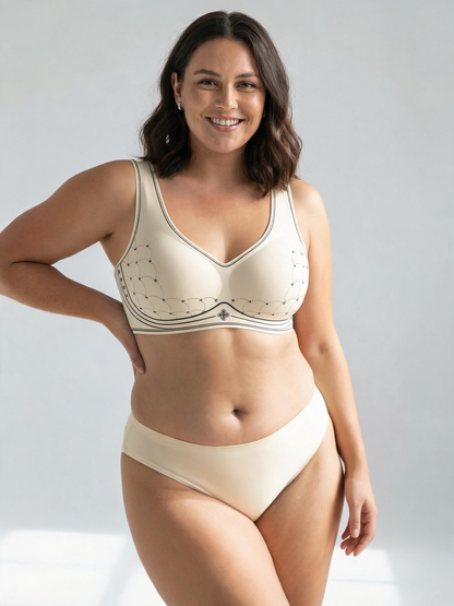 Thin Full‑Coverage Minimizer Bra Side Breast Control & Anti‑Slip