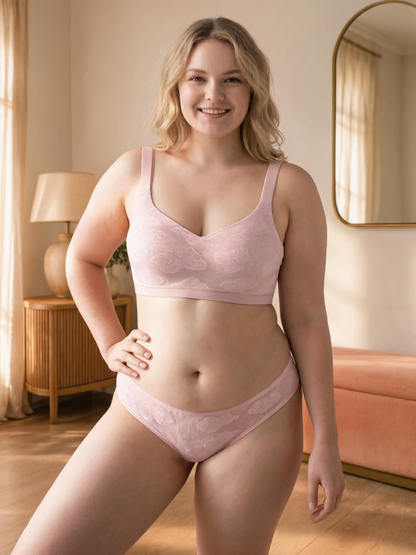 Wireless Seamless Plus Size Bra for Women, Push Up & Side Control