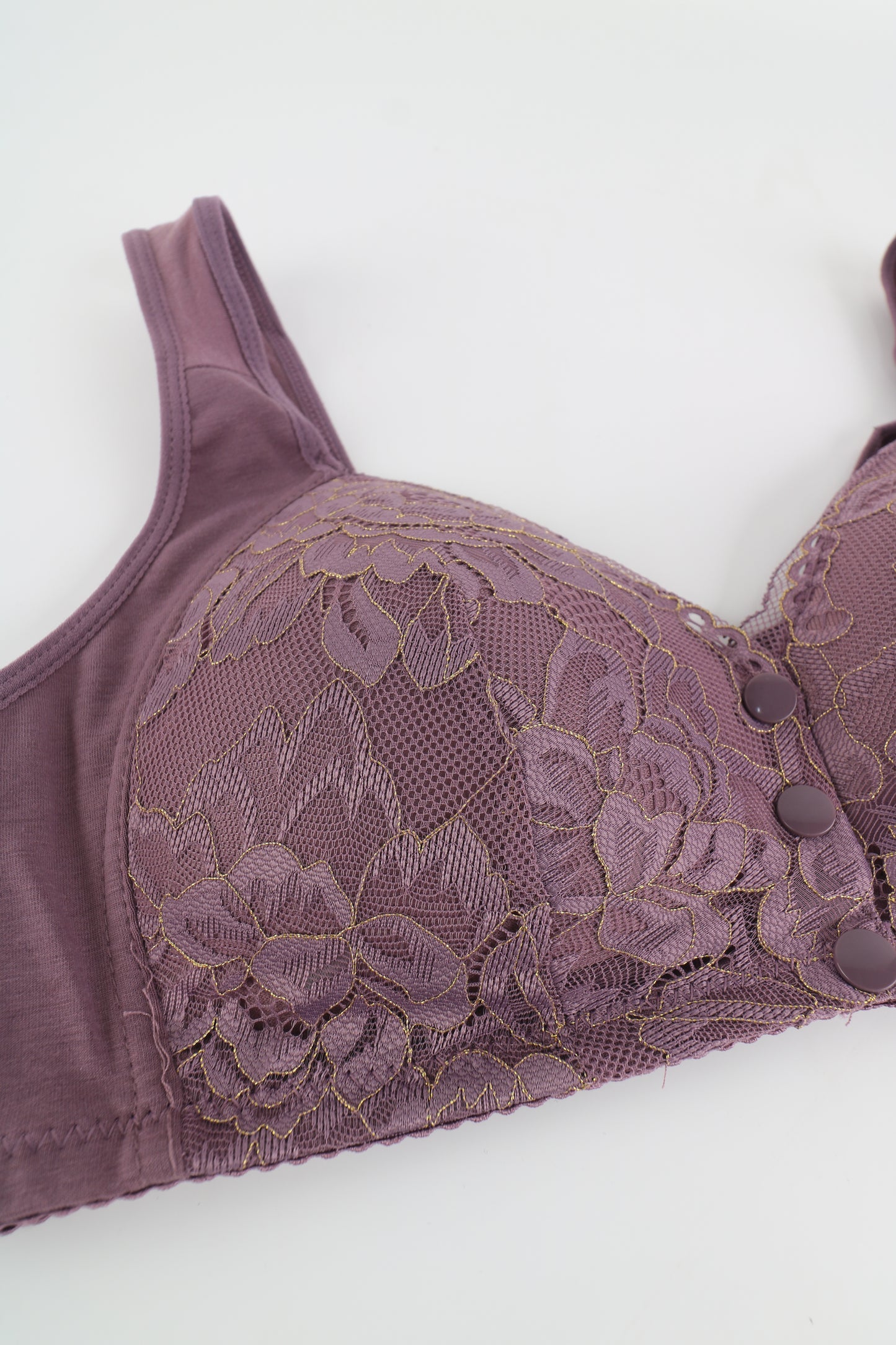 Front-Closure Vest-Style Push-Up Bra with Breathable Comfort Support