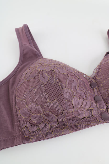 Front-Closure Vest-Style Push-Up Bra with Breathable Comfort Support