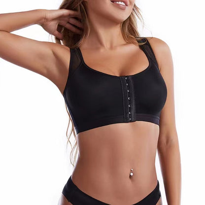 Front‑Closure Sports Back Support Adjustable Yoga Bra