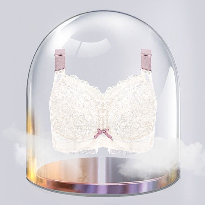 Breathable Full-Coverage Wireless Bra with Cute Bow
