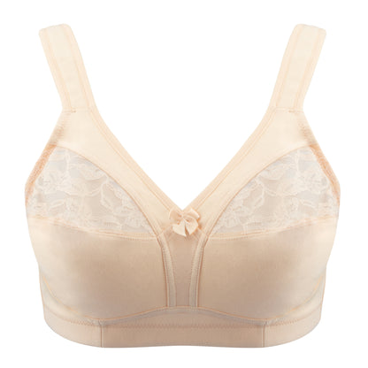 Breathable Mesh Full-Coverage Bra with Wireless Comfortable Lift