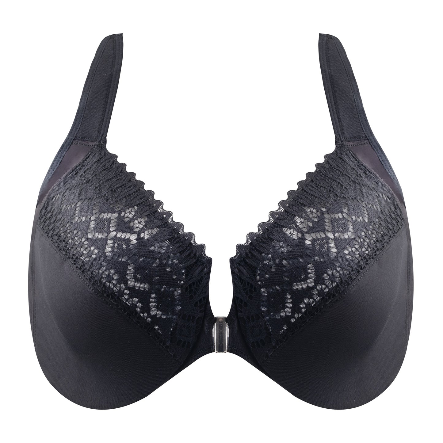 Plus Size Front Closure Wireless Push Up Shaping Bra